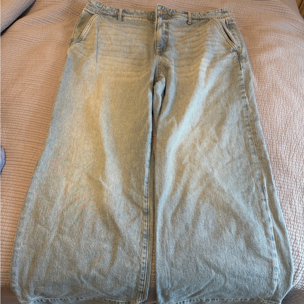 LOFT Light Blue Wide Leg Jeans